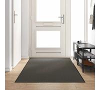 vidaXL Tapis d'entrée Anthracite et Noir 120 x 250 cm Polyamide et PVC, Tapis de Bienvenue, paillasson Moderne, intérieur résistant, Base antidérapante, Tapis d'entrée.