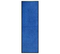 vidaXL Paillasson lavable - Bleu 60x180 cm