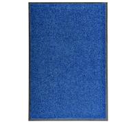 vidaXL Paillasson lavable Tapis de porte antidérapant PVC intérieur/extérieur 60x90 cm Bleu