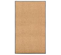 vidaXL Paillasson lavable antidérapant Intérieur/Extérieur Crème 90x150 cm
