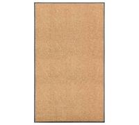 vidaXL Paillasson lavable antidérapant Intérieur/Extérieur Crème 90x150 cm