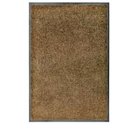 vidaXL Paillasson lavable 60 x 90 cm Marron