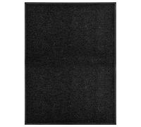 vidaXL Paillasson Lavable Noir 90x120 cm