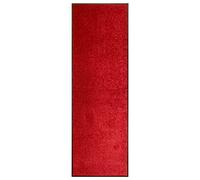 vidaXL Paillasson Lavable Rouge 60x180 cm