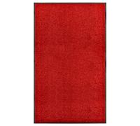 vidaXL Paillasson Lavable Rouge 90x150 cm