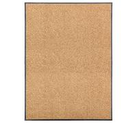 vidaXL Paillasson lavable Tapis d'entrée antidérapant intérieur/extérieur Crème 90x120 cm
