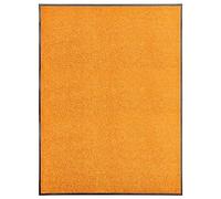 vidaXL Paillasson Lavable Tapis de Couloir Paillasson d'Entrée Tapis de Porte Tapis de Bienvenue Intérieur Extérieur Antidérapant Orange 90x120 cm