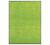 vidaXL Paillasson Lavable Tapis de Couloir Paillasson d'Entrée Tapis de Porte Tapis de Bienvenue Intérieur Extérieur Antidérapant Vert 90x120 cm