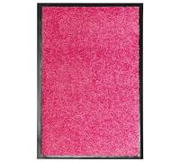 vidaXL Paillasson Lavable Tapis de Couloir Paillasson d'Entrée Tapis de Porte Tapis de Bienvenue Intérieur Extérieur Antidérapant Rose 40x60 cm