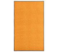 vidaXL Paillasson Lavable Tapis de Couloir Paillasson d'Entrée Tapis de Porte Tapis de Bienvenue Intérieur Extérieur Antidérapant Orange 90x150 cm