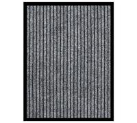 vidaXL Paillasson Rayé - Gris