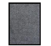 VidaXL Paillasson Rayé - Gris