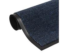 vidaXL Paillasson Rectangulaire Tapis de Sol Antidérapant Tapis de Porte Tapis d'Entrée Paillasson de Couloir Interieur Anti-poussière 80x120 cm Bleu