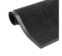 vidaXL Paillasson rectangulaire antidérapant anti-poussière intérieur 80 x 120 cm Noir