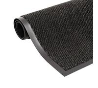 vidaXL Paillasson rectangulaire – antidérapant, anti-poussière, tapis d'entrée 90x150 cm Noir