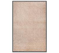 vidaXL Paillasson Tapis de Sol Tapis de Couloir Décoratif Tapis de Porte d'Entrée Bienvenue Antidérapant Maison Intérieur Beige 80x120 cm