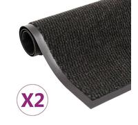 Vidaxl Paillassons Rectangulaires 2 Pcs 60 X 90 Cm Noir