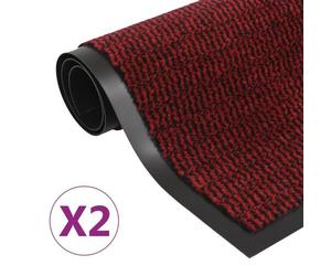 Vidaxl Paillassons Rectangulaires 2 Pcs 80 X 120 Cm Rouge