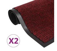 Vidaxl Paillassons Rectangulaires 2 Pcs 90 X 150 Cm Rouge