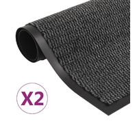 VidaXL Paillassons Rectangulaires Anthracite