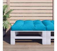 vidaXL Coussin de Palette Bleu 80x80x12 cm Tissu