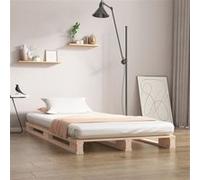 vidaXL Palletbed massief grenenhout 100x200 cm821382 Marron G