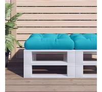 vidaXL Palletkussen 50x50x12 cm stof turquoise360446 Turquoise G