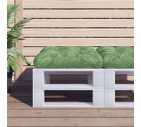 vidaXL Palletkussen bladpatroon 50x50x12 cm stof360444 G