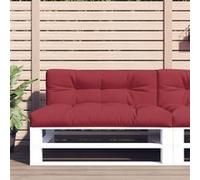 vidaXL Coussin palette 2-pcs. Tissu rouge vin