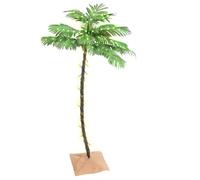 vidaXL Palmier à LED 88 LED Décoration de Fête Ornement de Vacances Décoration de Jardin Salle de Séjour Intérieur Blanc 345137