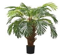 vidaXL Palmier Cycas Artificiel avec Pot Fausse Plante Décoration Plante Artificielle Salon Bureau Salle de Séjour Maison Intérieur 90 cm Vert