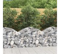 vidaXL Panier à gabions arqué 100x30x60/80 cm