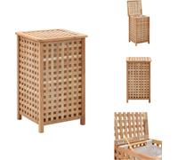 vidaXL Panier à linge 39x39x65 cm Bois massif de noyer - Paniers à linge