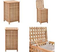 vidaXL Panier à linge 39x39x65 cm Bois massif Noyer - Panier à linge - Paniers à linge - Panier à linge En Bois - Paniers à linge En Bois