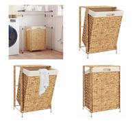 vidaXL Panier à linge 44x34x64 cm jacinthe d'eau - Panier à linge - Paniers à linge - Bac à linge - Sac à linge