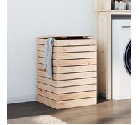 vidaXL Coffre à linge 44x44x66 cm pin massif Marron G