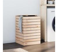 vidaXL Coffre à linge 44x44x66 cm pin massif Marron G