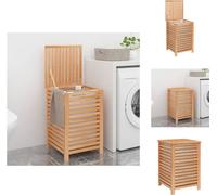 vidaXL Panier à linge 45x45x65 cm bois massif noyer - Paniers à linge