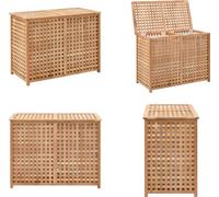 vidaXL Panier à linge 87,5x46x67 cm Bois massif Noyer - Panier à linge - Paniers à linge - Panier à linge En Bois - Panier à linge En Bois