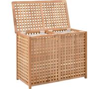 vidaXL Panier à linge en bois massif de noyer 87,5x46x67 cm