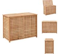 vidaXL Panier à linge 87,5x46x67 cm Noyer massif - Paniers à linge