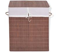 vidaXL Panier à linge Bambou Marron