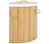 vidaXL Panier à linge d'angle Bambou 60 L