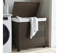 VidaXL Panier à linge - Marron foncé 60x35x60,5 cm