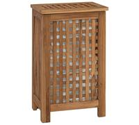vidaXL Panier à linge Naturel 35 x 25 x 60 cm en bois massif de teck