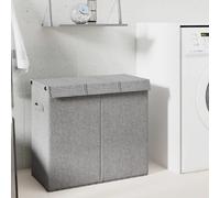 vidaXL Panier à linge pliable - Gris