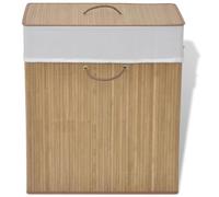 vidaXL Panier à linge rectangulaire Bambou Naturel