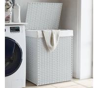 vidaXL Panier à linge résine tressée 46x33x60 cm
