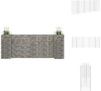 vidaXL Panier à plantes en gabion en forme de H fil d'acier 260x40x100 cm - Pots de fleurs & Jardinières