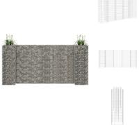 vidaXL Panier à plantes en gabion en forme de H fil d'acier 260x40x120 cm - Pots de fleurs & Jardinières